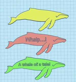 Customizable Humpback Whale Bookmark