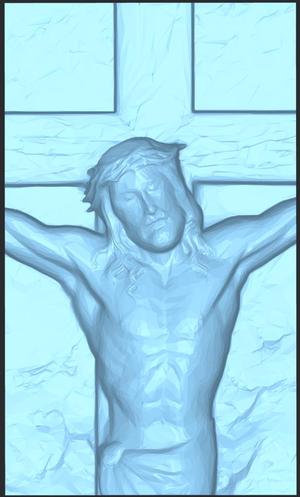 3d Relief of Jesus on the Cross