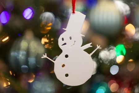 Happy Snowman Christmas Ornament