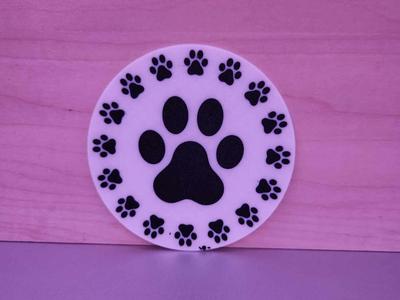 Coaster - Paw dog