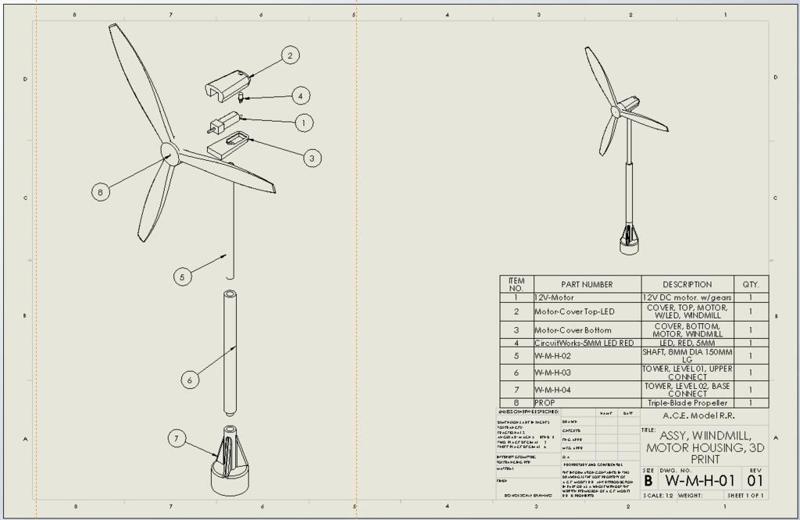 Windmill motorized - N scale
