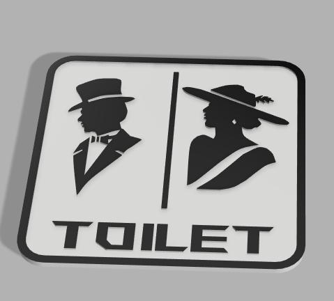 Toilet sign
