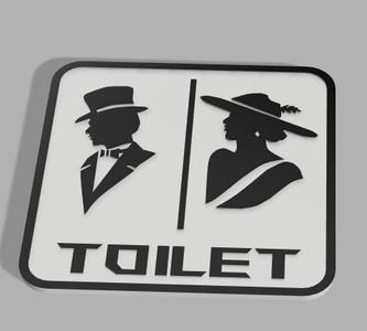 Toilet sign