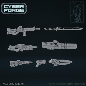Cyber Forge Red vs Blue Weapon Pack