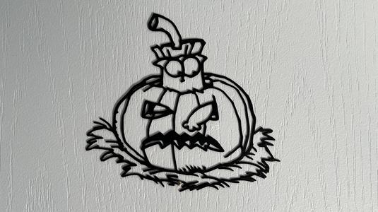 Halloween Simon's Cat Wall Art #1