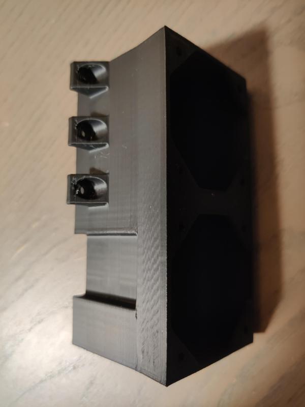 Tesla P40 2x40mm Fan Shroud with screw chamfer