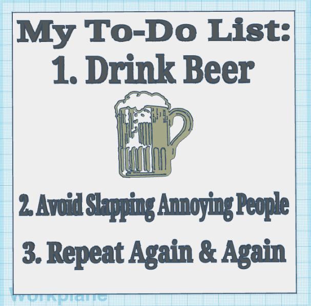 Beer To-Do List Sign