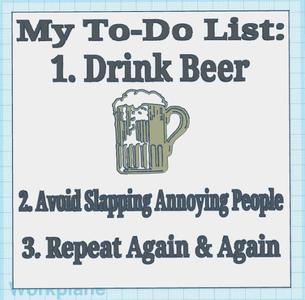 Beer To-Do List Sign