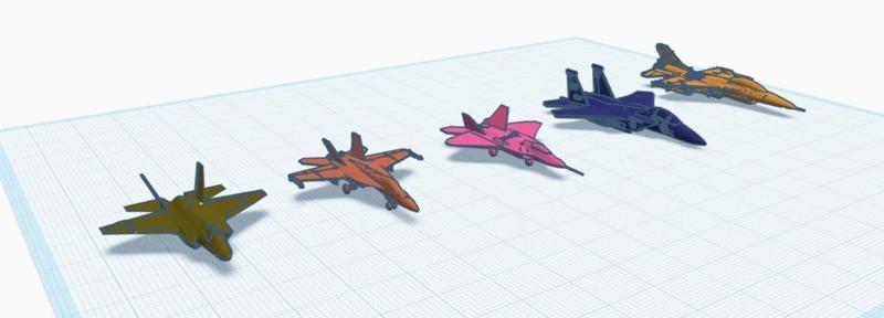 American Fighter Pack: F-22 Raptor, F-35A, FA/18 Super Hornet, F-15SG, F16 Falcon