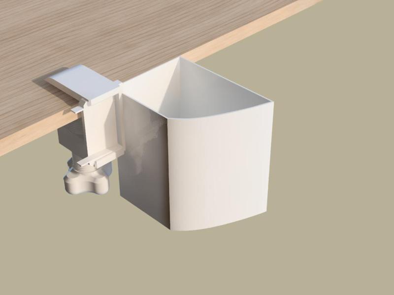 Desk Mounted Bin with removable containter