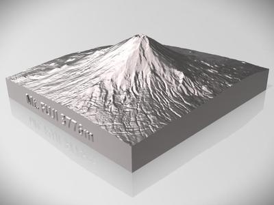Mount Fuji 3D terrain model