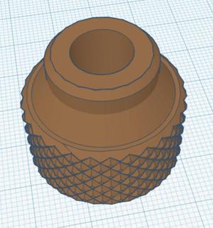 Bouton guilloché M10