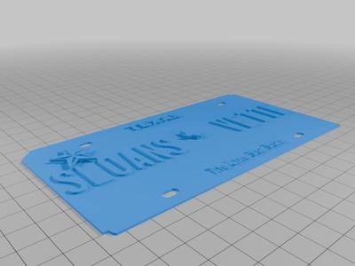 Copy of taxes custom car license plate