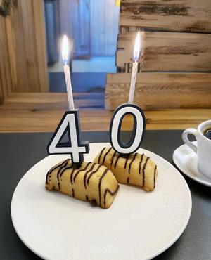 Birthday Cake Numbers & candle holder