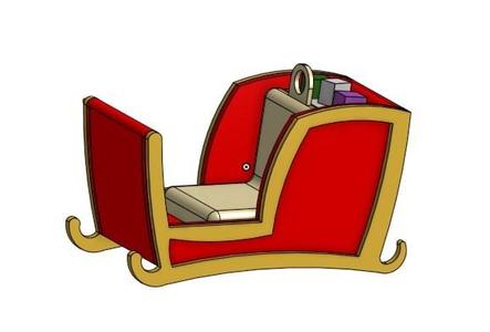 sleigh christmas ornament 