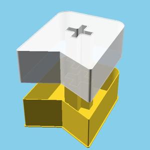 Bookmark with a plus mark, nestable box (v1)