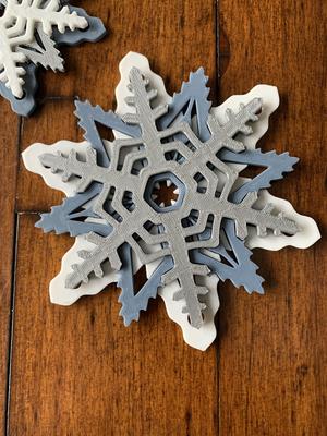 Interlocking Snowflake Coasters - Set of 3