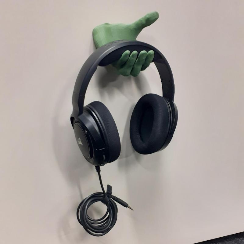 Hand style Headphone wall-mount holder - NO SUPPORTS REQUIRED!