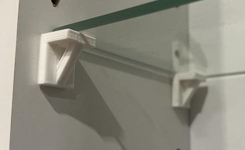 Mirror shelf pin extension