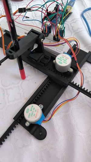 Mini CNC 28byj with servo pen holder