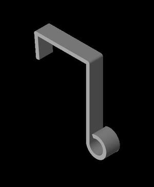 Flat roof hook