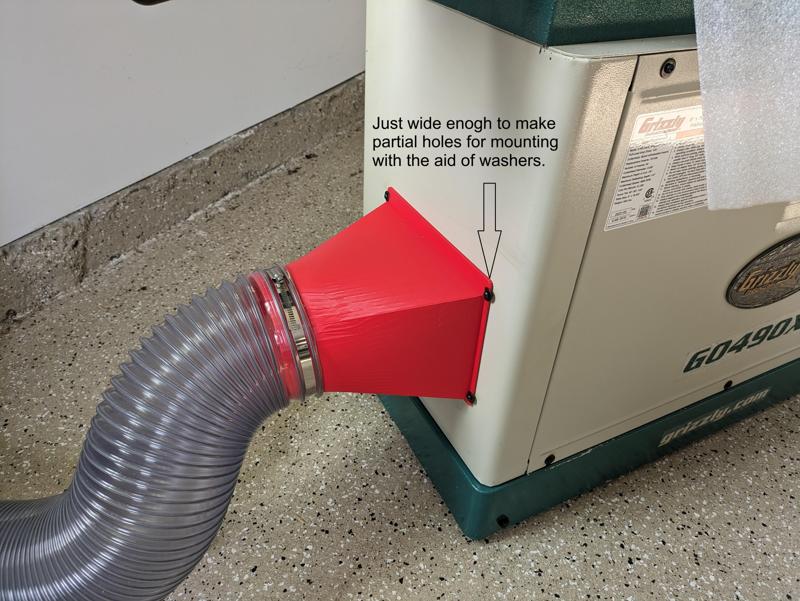 Jointer six-inch dust port