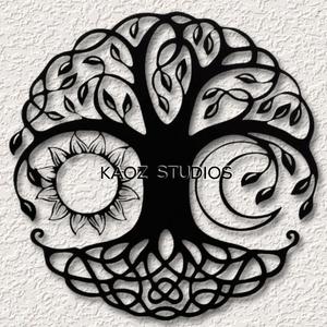 mandala tree of life wall art sun and moon wall decor spiritual decoration