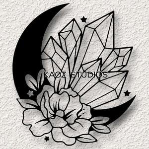 crystal moon wall art celestial wall decor space decoration spiritual