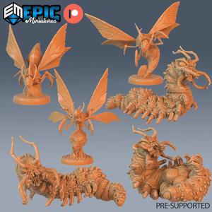 Carrion Bug & Wasp Set / Giant Centipede & Winged Insect / Cave Crawler Insect & Claw Hugger / Forest & Jungle Encounter