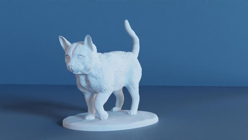Cat statue stl