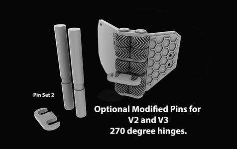 Upgraded pins option V2 & V3 270 Degree Geared Hinges.
