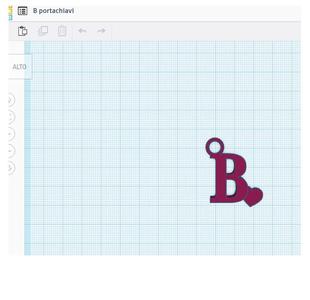 B PENDANT KEYRING      B PORTACHIAVI CIONDOLO