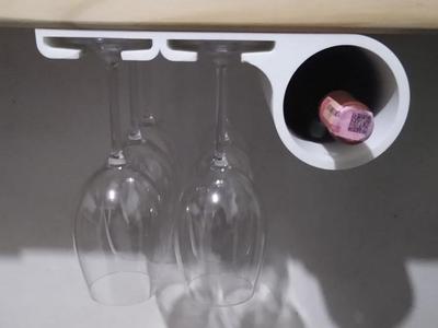 Base for 6 glasses and 1 wine bottle
