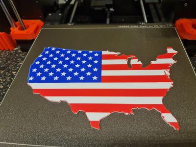 America Shaped Flag MMU