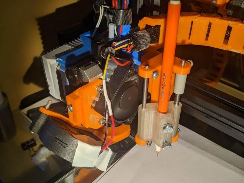 Pen mount for Creality Titan Aero (V6 & Volcano) Mount 