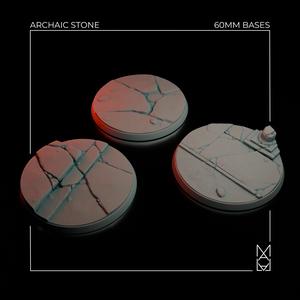 Archaic Stone - 60mm/ 64mm Bases (Pre-Supported)