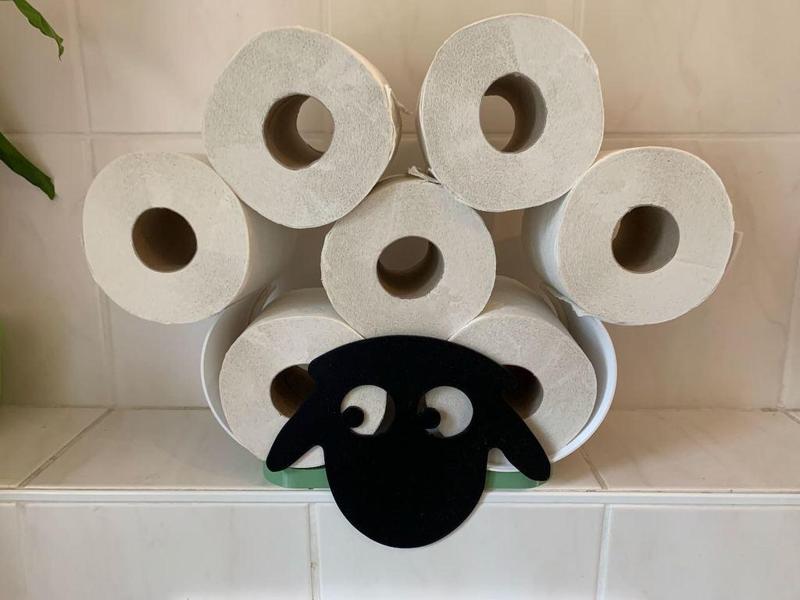 Green Grass for the Sheep toilet roll holder