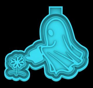 Gardener Ghost - Flower - freshie mold - STL for silicone mold
