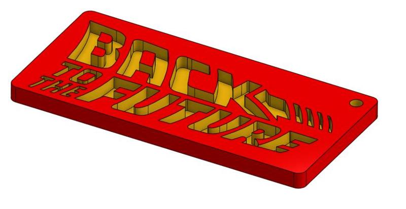 Back to the futuro - Keychain V2 - Llavero