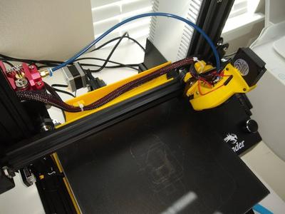Ender 3 X Axis Zip Tie Cable Holder - Chainless