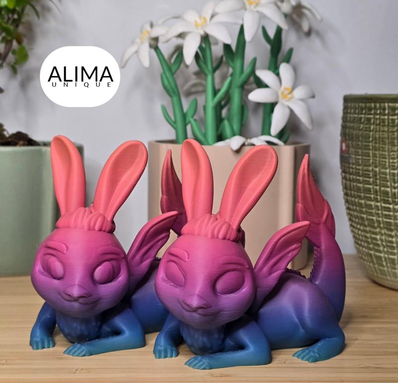 Mythical bunragon (Bunny + Dragon)