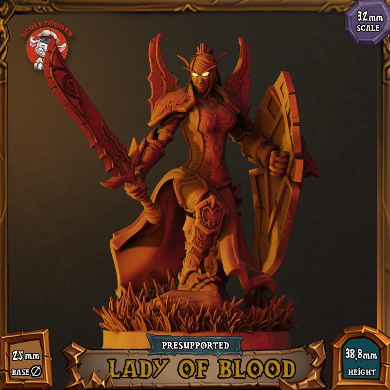 Lady of Blood - 32mm scale pre-supported miniature