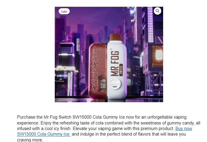 Mr Fog Switch SW15000 Cola Gummy Ice