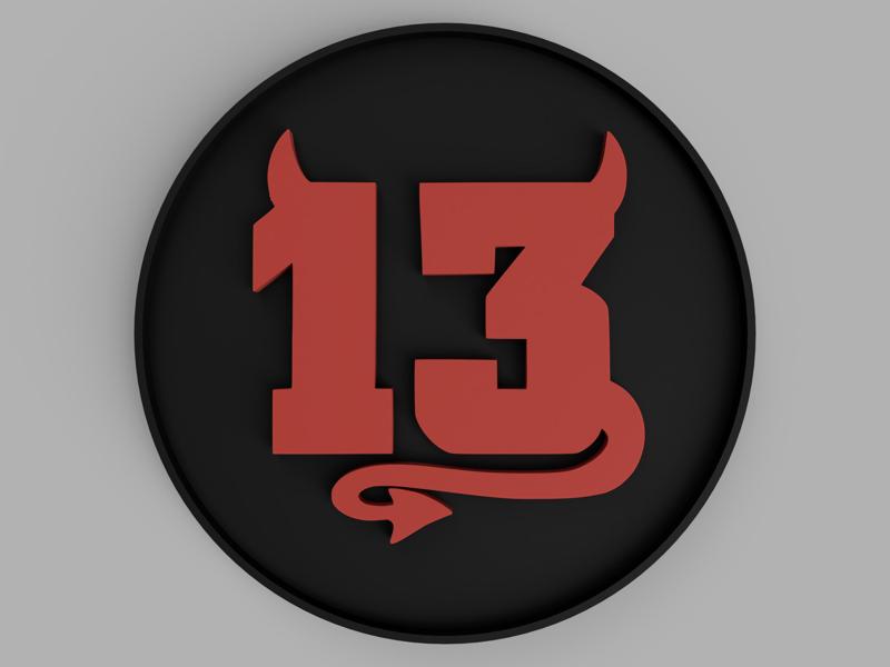 Baker's dozen number plate for apartment