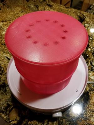 Filament dryer rings/lid for cheap food dehydrators