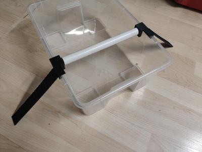 Rolling log mouse trap for IKEA SAMLA bin, with printable ramps
