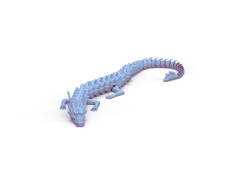 Dragon-shaped toy with a hinged structure