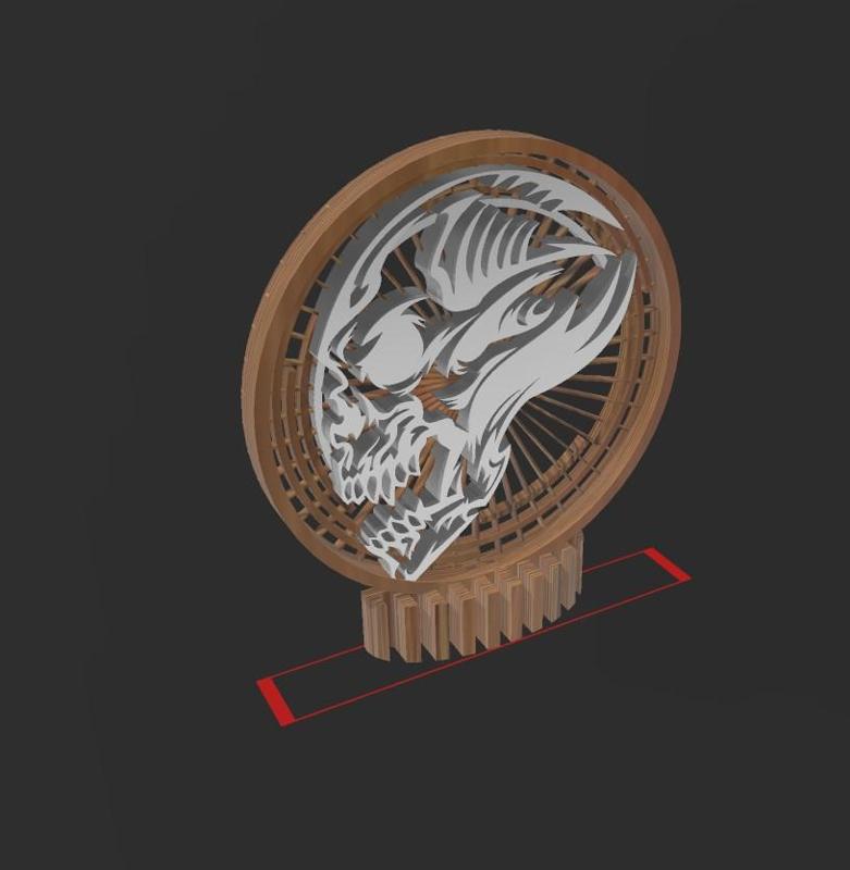 Skull - Q62 - Quick Print Gift - 2D - NO SUPPORT