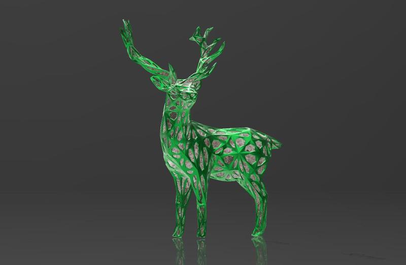 Walking Bear - Voronoi Style - Spider Web - LowPoly - Perfect Design - Easy Print - Decor