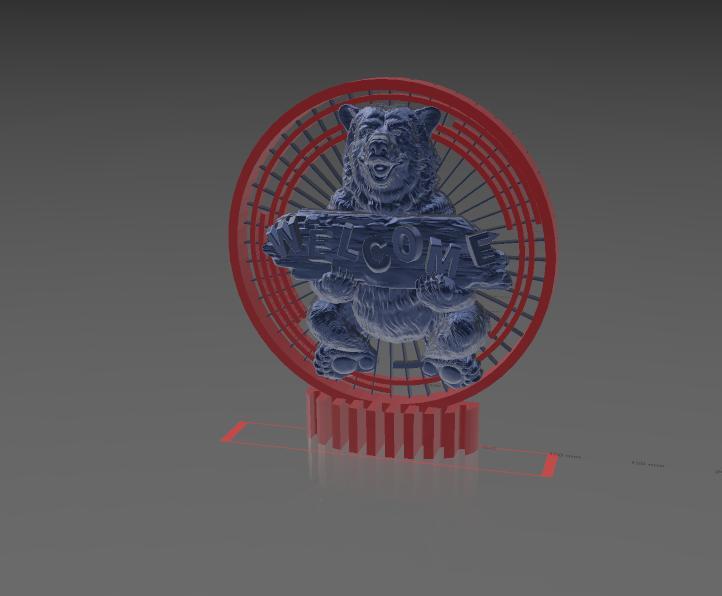 Hospitable Bear - P57 - Decor - Trinket - Quick Print Gift - 3D - NO SUPPORT